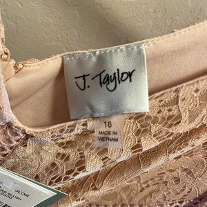 J. Taylor Lace Dress Pink